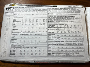 Simplicity Pattern #9973 Size 3 - 10