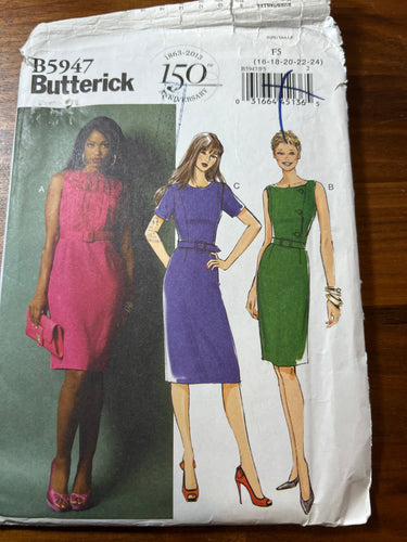 Butterick Pattern #5947 Size 16-24
