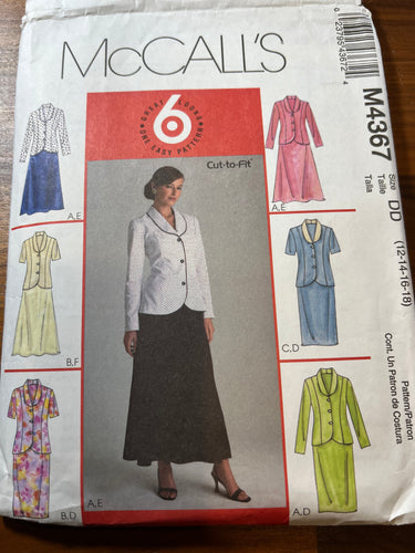 McCall's Pattern #4367 Size 12-18