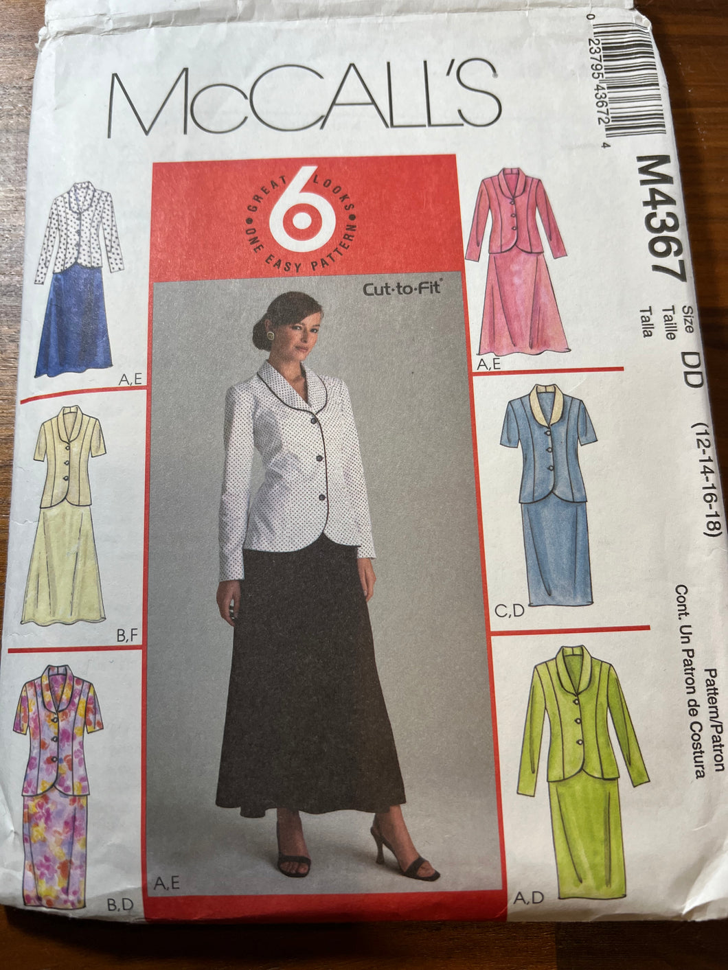 McCall's Pattern #4367 Size 12-18