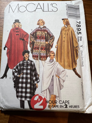 McCall's Pattern #7895 Size X-small - Medium