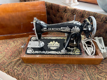 Load image into Gallery viewer, Vintage Janowm Sewing machine and Wooden Case