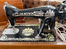 Load image into Gallery viewer, Vintage Janowm Sewing machine and Wooden Case