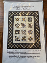 Load image into Gallery viewer, Vintage Remembrance Block of the month pattern