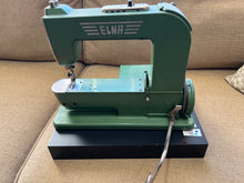 Load image into Gallery viewer, RARE ELNA Green Grasshopper Sewing Machine &amp; Case
