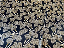 Load image into Gallery viewer, Wild Flowers on Black 100% Silk Charmeuse.    1/4 Metre Price