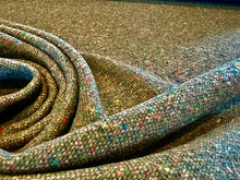Load image into Gallery viewer, Green Flecked  100% Wool Tweed.   1/4 Metre Price