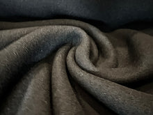Load image into Gallery viewer, Black &amp; Blue 100% Wool Reversible Plush Coating.     1/4 Metre Price