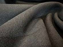 Load image into Gallery viewer, Black &amp; Blue 100% Wool Reversible Plush Coating.     1/4 Metre Price