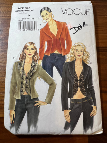 Vintage Vogue #8160 Size 12-14-16