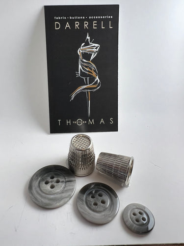 Light Grey Marbled  Four Hole Button