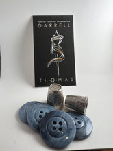 Load image into Gallery viewer, Baby Blue Marbled  Four Hole Button.