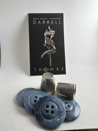 Baby Blue Marbled  Four Hole Button.