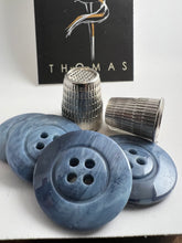 Load image into Gallery viewer, Baby Blue Marbled  Four Hole Button.