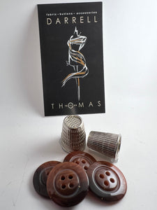 Caramel Marbled  Four Hole Button.