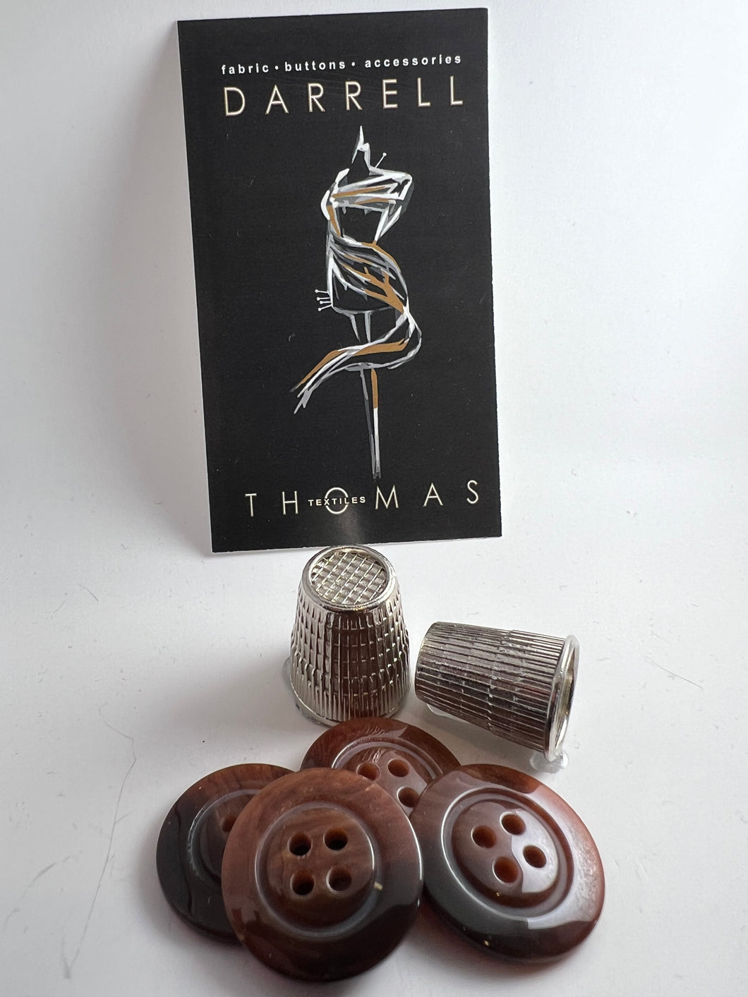 Caramel Marbled  Four Hole Button.