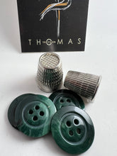 Load image into Gallery viewer, Emerald Marbled  Four Hole Button