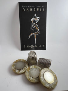 Light Green Marbled & Pearl Button