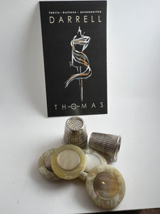 Light Green Marbled & Pearl Button