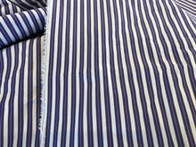 Load image into Gallery viewer, #1952 Purple &amp; White Stripe Italian 100% Cotton Shirting Remnant