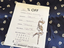 Load image into Gallery viewer, #1954 Designer Navy Logo Lining Remnant