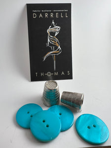 Turquoise Glossy MOP Button