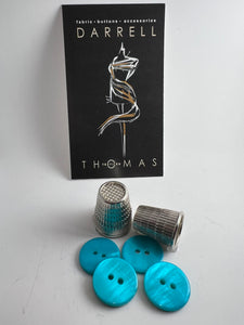 Turquoise Glossy MOP Button