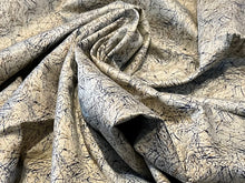 Load image into Gallery viewer, #1958 Abstract straw on Light Gold Italian 100% Cotton Shirting Remnant
