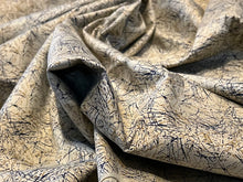 Load image into Gallery viewer, #1958 Abstract straw on Light Gold Italian 100% Cotton Shirting Remnant