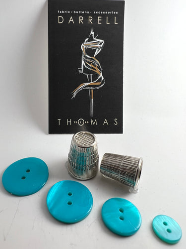 Turquoise Glossy MOP Button