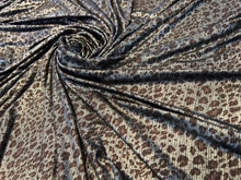 Load image into Gallery viewer, #1968 Silver Modern Leopard 95% Polyester 5% Spandex Knit Remnants. 75% off!!!  6X Available
