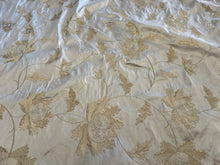 Load image into Gallery viewer, #1340 Large Floral Embroidery 100% Silk Dupioni Remnant