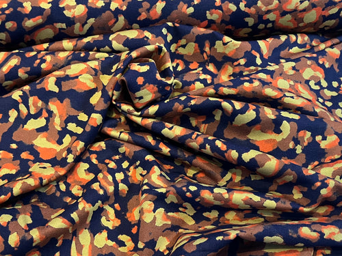 Modern Leopard Ponte Knit 60% Viscose 35%Polyester 5% Elastane 1/4 Meter Price