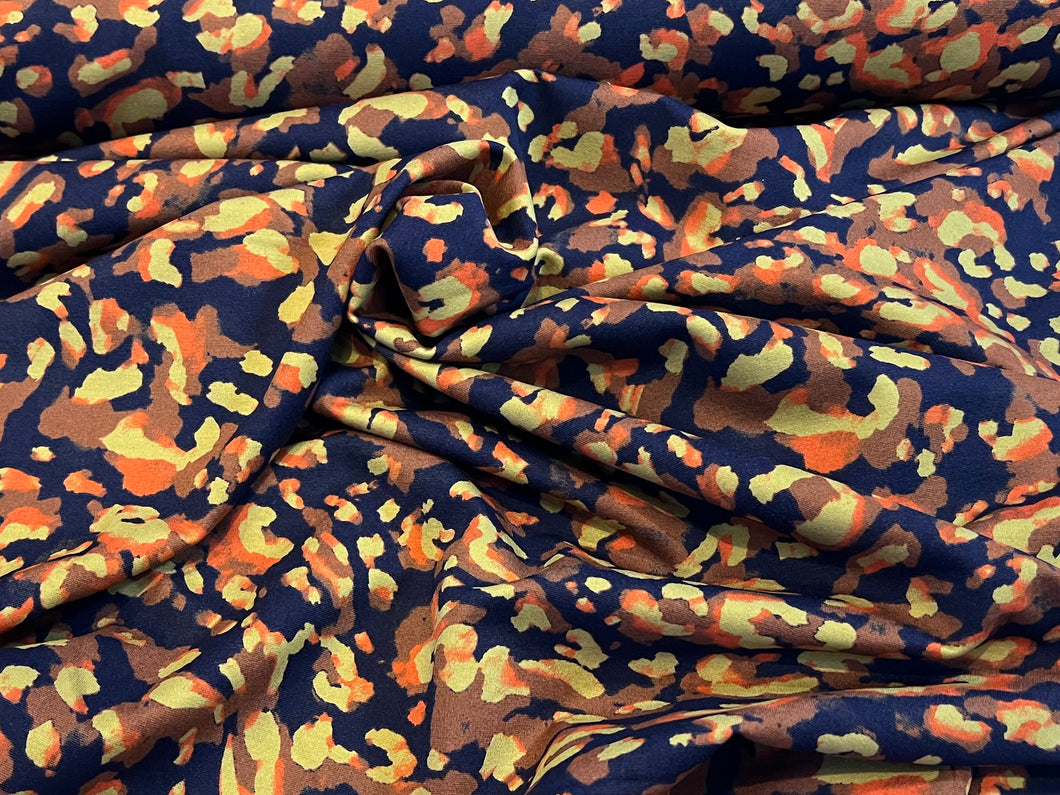 Modern Leopard Ponte Knit 60% Viscose 35%Polyester 5% Elastane 1/4 Meter Price