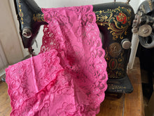 Load image into Gallery viewer, Bubblegum Pink Butterfly Scalloped Lingerie Lace  - Nylon &amp; Spandex.     1 Metre Price