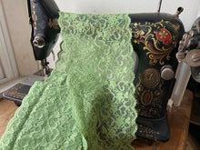 Load image into Gallery viewer, Lime Floral Scalloped Lingerie Lace  - Nylon &amp; Spandex.     1 Metre Price