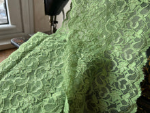 Load image into Gallery viewer, Lime Floral Scalloped Lingerie Lace  - Nylon &amp; Spandex.     1 Metre Price