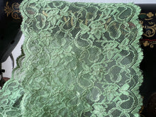 Load image into Gallery viewer, Lime Floral Scalloped Lingerie Lace  - Nylon &amp; Spandex.     1 Metre Price