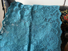 Load image into Gallery viewer, Wide Teal Scalloped Lingerie Lace  - Nylon &amp; Spandex.     1 Metre Price