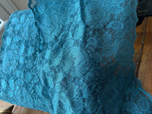 Load image into Gallery viewer, Wide Teal Scalloped Lingerie Lace  - Nylon &amp; Spandex.     1 Metre Price