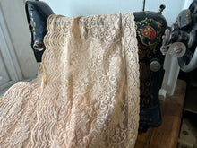 Load image into Gallery viewer, Wide Gold Ecru Scalloped Lingerie Lace  - Nylon &amp; Spandex.     1 Metre Price
