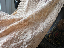 Load image into Gallery viewer, Wide Gold Ecru Scalloped Lingerie Lace  - Nylon &amp; Spandex.     1 Metre Price