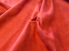 Load image into Gallery viewer, Coral Red UltraSuede 60% off   Price per 1/4 Metre