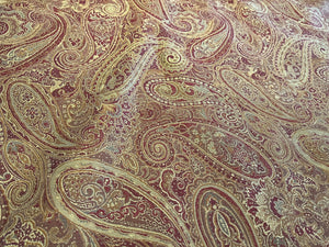 Red & Gold Regal Paisley 67% Rayon 33% Polyester      Price per 1/4 Metre