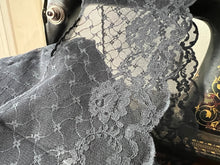 Load image into Gallery viewer, Black Scalloped Lingerie Lace  - Nylon &amp; Spandex.     1 Metre Price