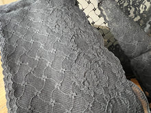 Load image into Gallery viewer, Black Scalloped Lingerie Lace  - Nylon &amp; Spandex.     1 Metre Price
