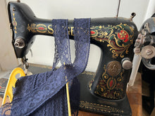 Load image into Gallery viewer, Navy Blue Scalloped Lingerie Lace  - Nylon &amp; Spandex.     1 Metre Price