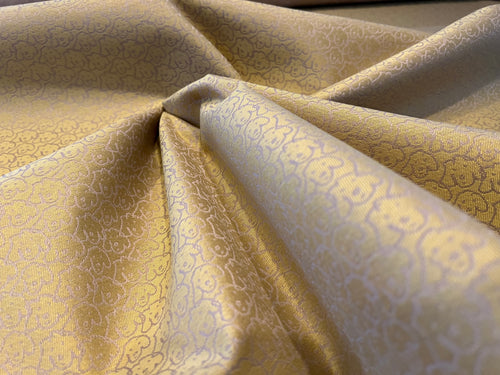 Yellow Crypton Dogs 52% Polyester 48% Rayon   1/4 Metre Price