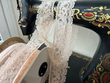 Load image into Gallery viewer, Ivory Scalloped Lingerie Lace  - Nylon &amp; Spandex.     1 Metre Price