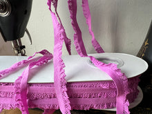 Load image into Gallery viewer, Fuchsia Stretch Lingerie Lace Trim.   Metre Price